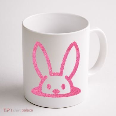 Peaking Easter Bunny Cute Coffee Mug back