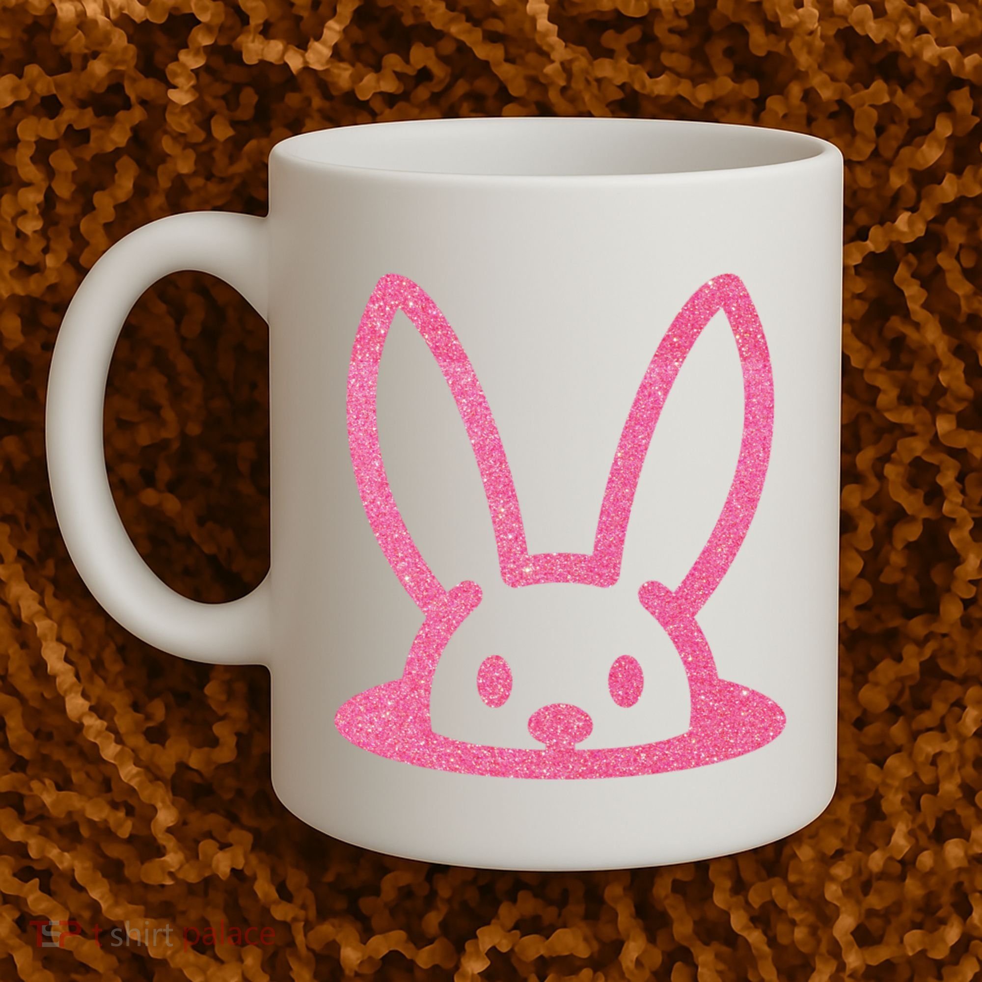 Peaking Easter Bunny Cute Coffee Mug
