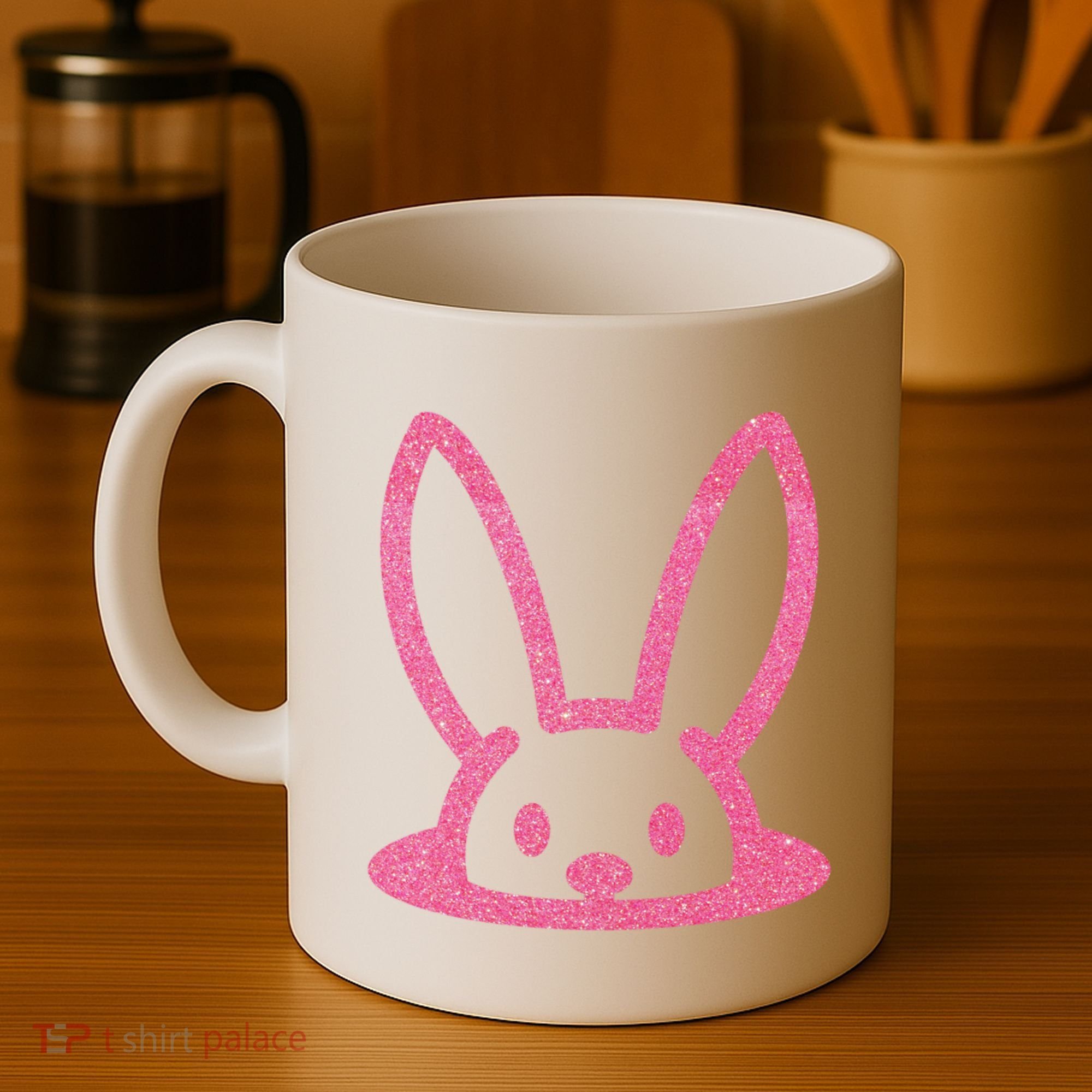 Peaking Easter Bunny Cute Coffee Mug