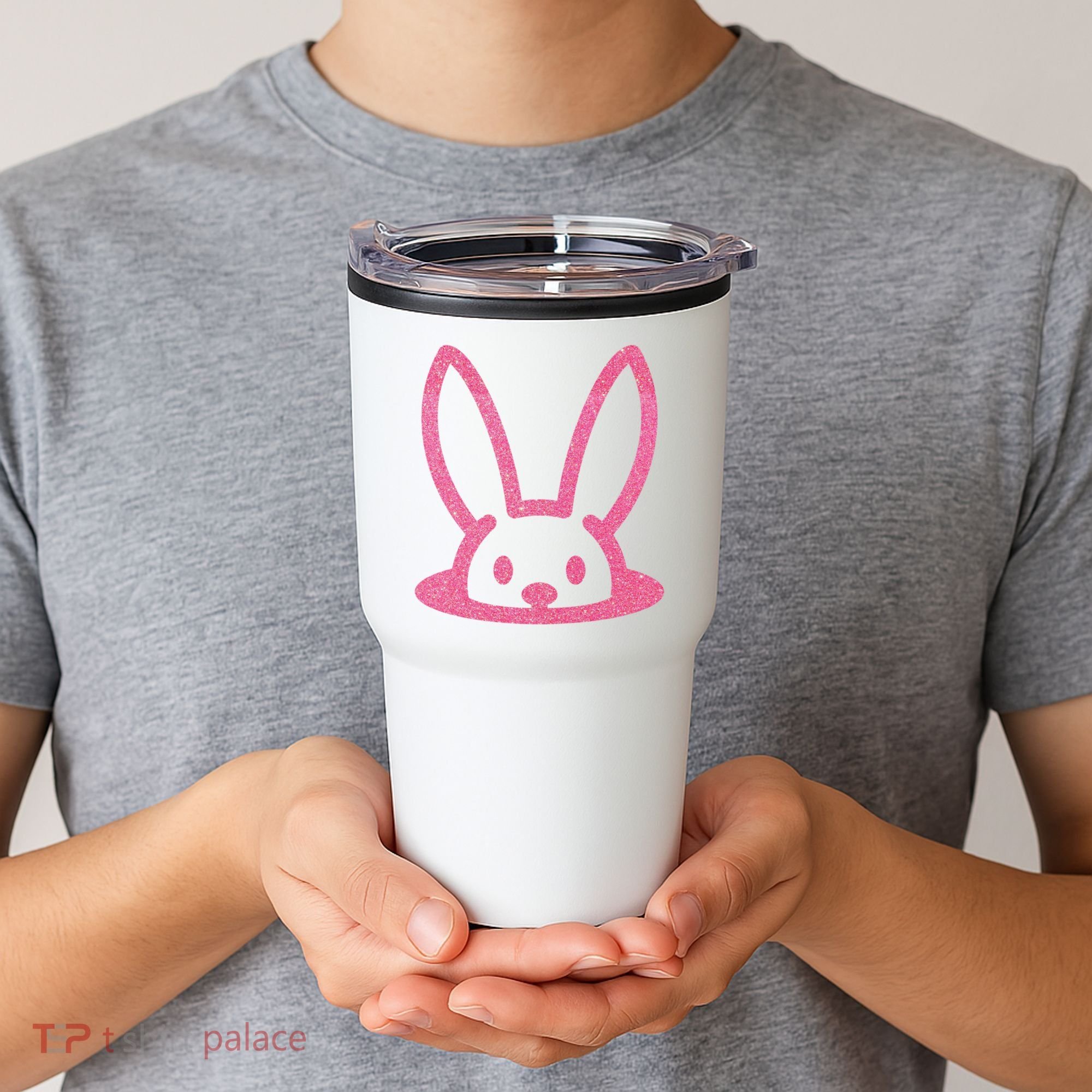 Peaking Easter Bunny Cute Tumbler