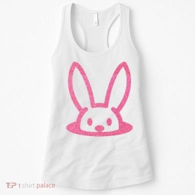 Peaking Easter Bunny Cute Women's Tank Top