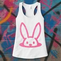 Peaking Easter Bunny Cute Women's Tank Top thumb 3