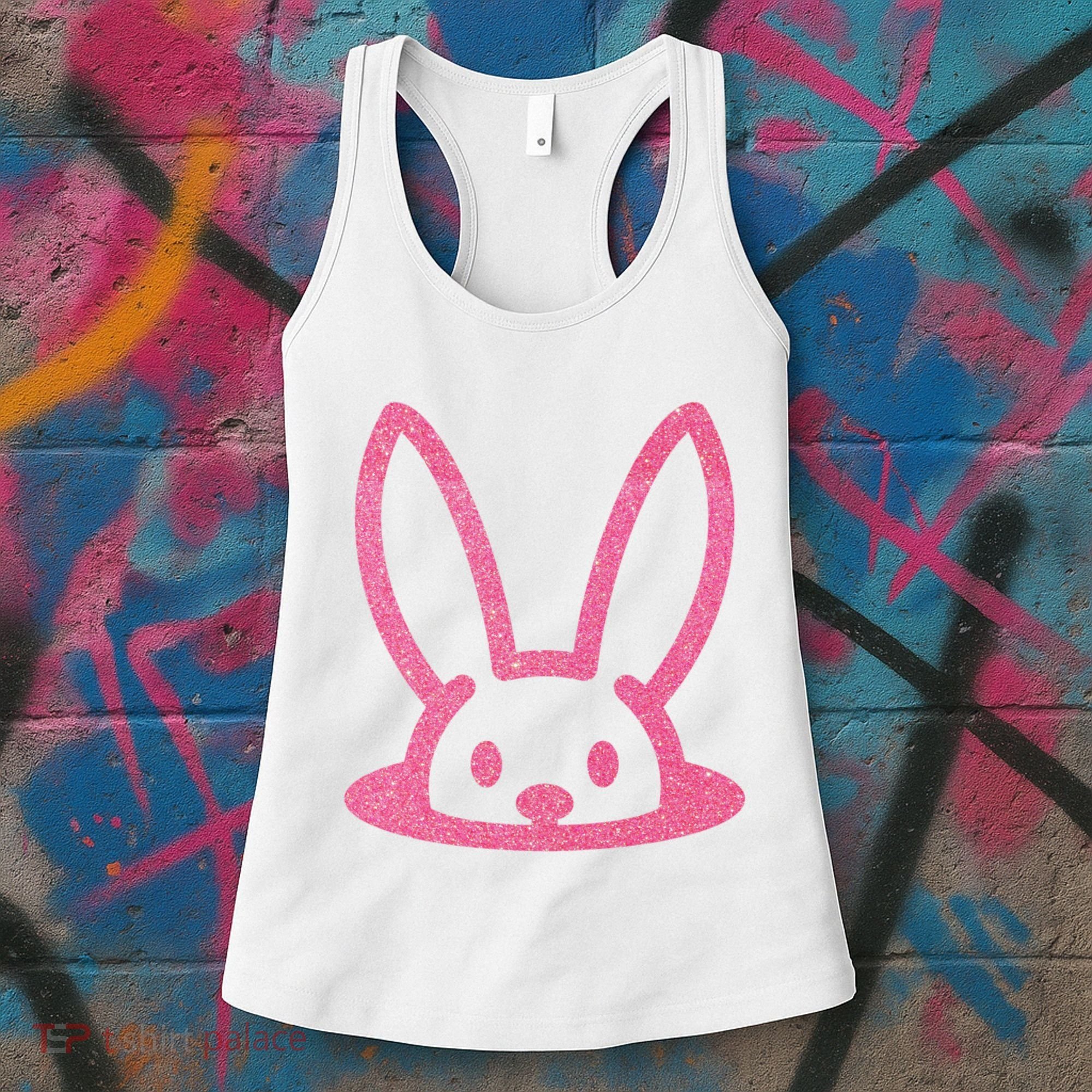 Peaking Easter Bunny Cute Women's Tank Top
