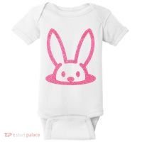 Peaking Easter Bunny Cute Baby Bodysuit thumb 0