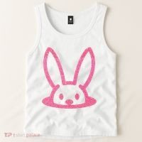 Peaking Easter Bunny Cute Tank Top thumb 2