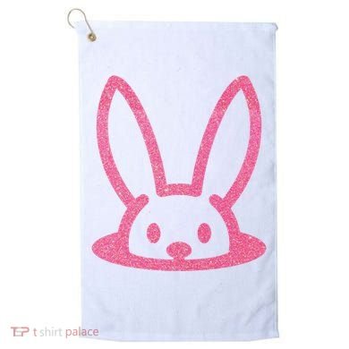 Peaking Easter Bunny Cute Golf Towel
