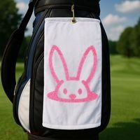 Peaking Easter Bunny Cute Golf Towel thumb 2