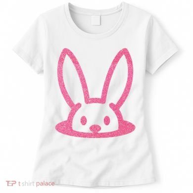 Peaking Easter Bunny Cute Women's T-Shirt