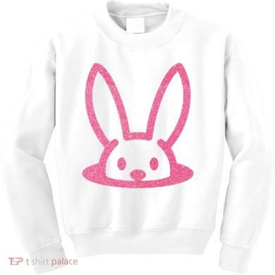 Peaking Easter Bunny Cute Kids Sweatshirt
