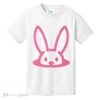 Peaking Easter Bunny Cute Kids T-Shirt thumb 0
