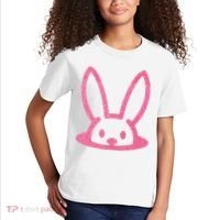 Peaking Easter Bunny Cute Kids T-Shirt thumb 2