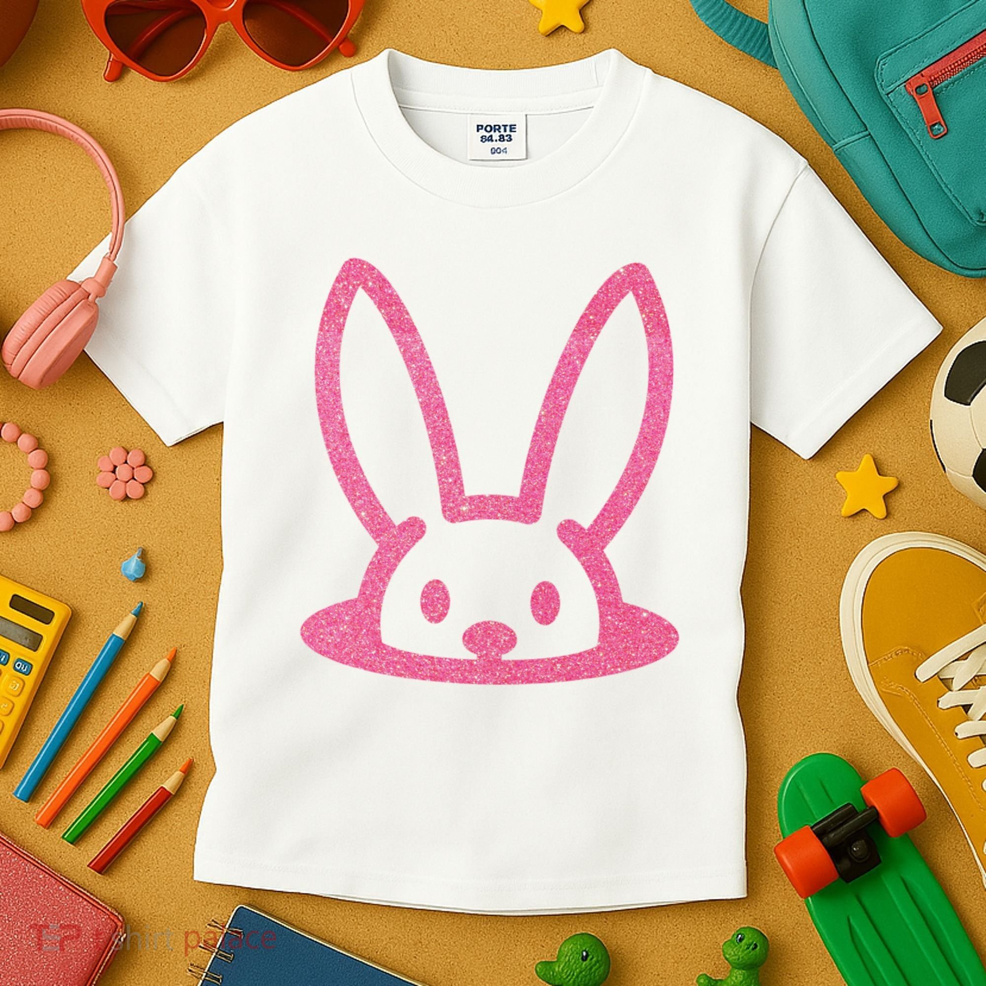 Peaking Easter Bunny Cute Kids T-Shirt