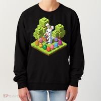Pixel Easter Bunny Video Gamer Egg Hunting Fun Boy  Women's Sweatshirt thumb 0