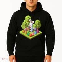 Pixel Easter Bunny Video Gamer Egg Hunting Fun Boy  Hoodie thumb 2