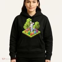Pixel Easter Bunny Video Gamer Egg Hunting Fun Boy  Hoodie thumb 5