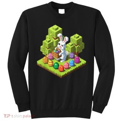 Pixel Easter Bunny Video Gamer Egg Hunting Fun Boy  Sweatshirt