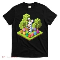 Pixel Easter Bunny Video Gamer Egg Hunting Fun Boy  T-Shirt thumb 0