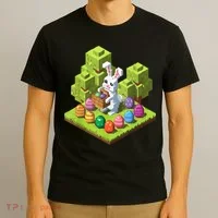 Pixel Easter Bunny Video Gamer Egg Hunting Fun Boy  T-Shirt thumb 3