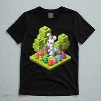 Pixel Easter Bunny Video Gamer Egg Hunting Fun Boy  T-Shirt thumb 5