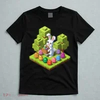 Pixel Easter Bunny Video Gamer Egg Hunting Fun Boy  T-Shirt thumb 5