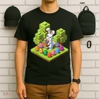Pixel Easter Bunny Video Gamer Egg Hunting Fun Boy  T-Shirt thumb 6