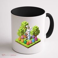Pixel Easter Bunny Video Gamer Egg Hunting Fun Boy  Coffee Mug thumb 1