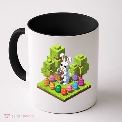 Pixel Easter Bunny Video Gamer Egg Hunting Fun Boy  Coffee Mug