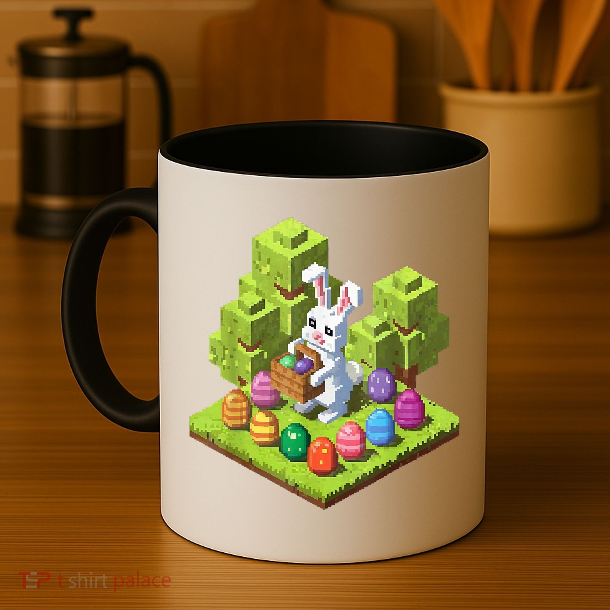 Pixel Easter Bunny Video Gamer Egg Hunting Fun Boy  Coffee Mug