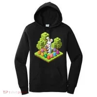 Pixel Easter Bunny Video Gamer Egg Hunting Fun Boy  Women's Hoodie thumb 0