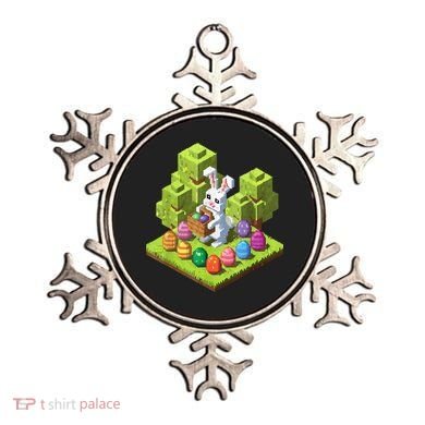Pixel Easter Bunny Video Gamer Egg Hunting Fun Boy  Ornament