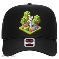 Pixel Easter Bunny Video Gamer Egg Hunting Fun Boy  Hat thumb 0