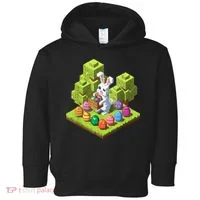 Pixel Easter Bunny Video Gamer Egg Hunting Fun Boy  Toddler Hoodie thumb 0