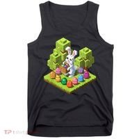 Pixel Easter Bunny Video Gamer Egg Hunting Fun Boy  Tank Top thumb 0