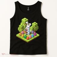 Pixel Easter Bunny Video Gamer Egg Hunting Fun Boy  Tank Top thumb 2