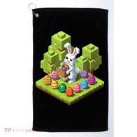 Pixel Easter Bunny Video Gamer Egg Hunting Fun Boy  Golf Towel thumb 0
