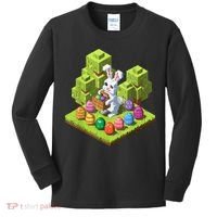Pixel Easter Bunny Video Gamer Egg Hunting Fun Boy  Kids Long Sleeve Shirt thumb 0