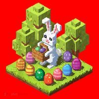 Pixel Easter Bunny Video Gamer Egg Hunting Fun Boy  Santa Hat thumb 1