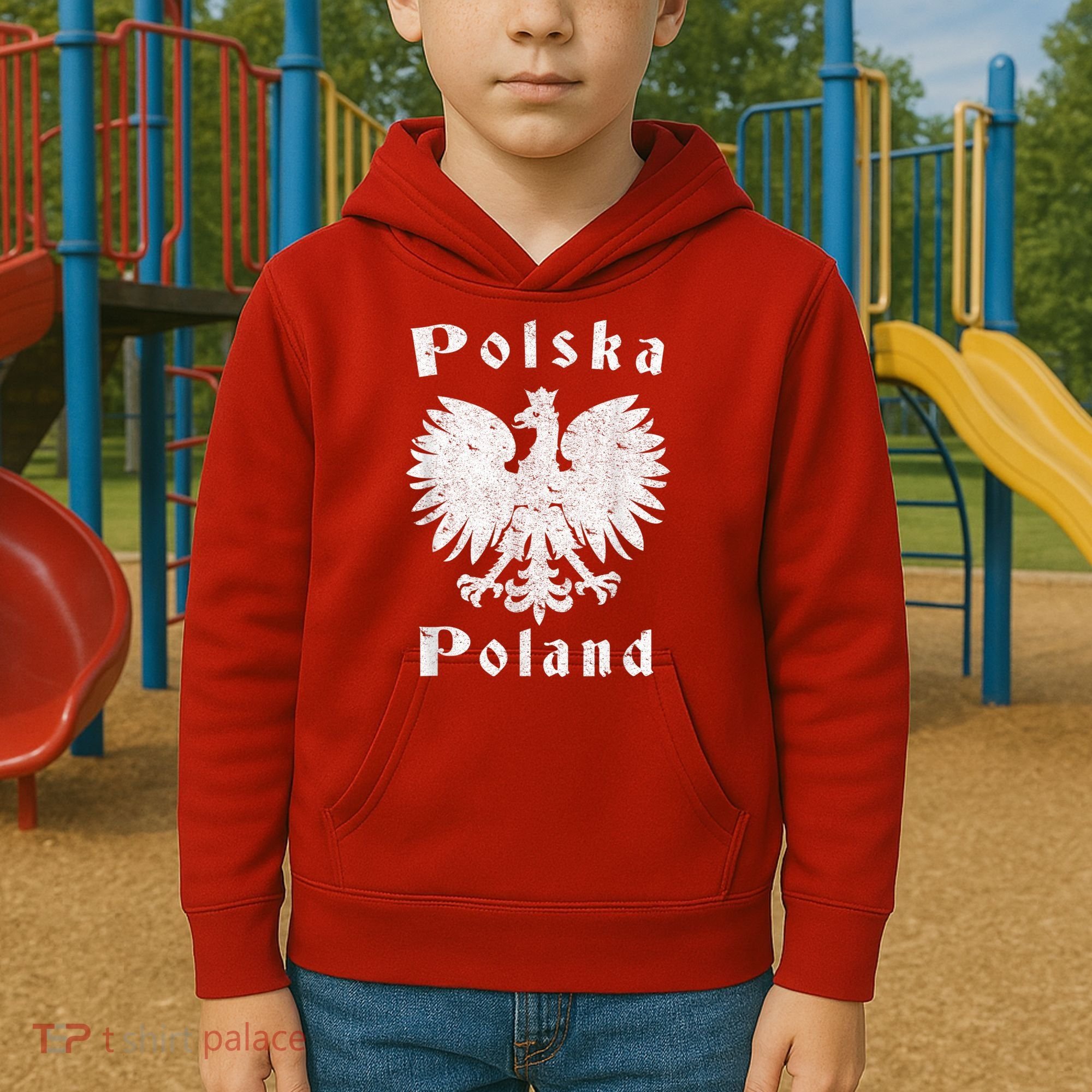 Polish Eagle Coat Of Arms Of Poland Polska Kids Hoodie