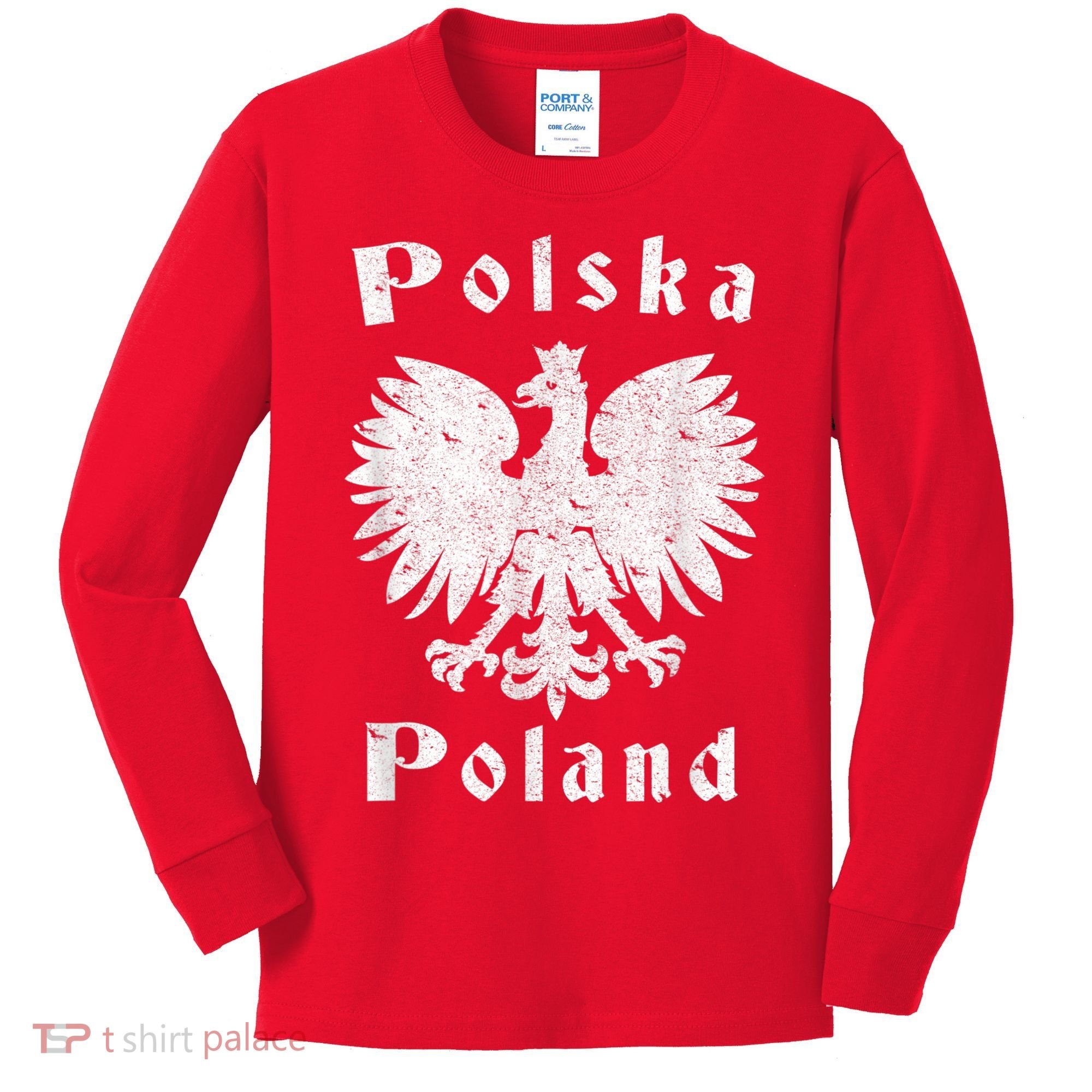 Polish Eagle Coat Of Arms Of Poland Polska Kids Long Sleeve Shirt