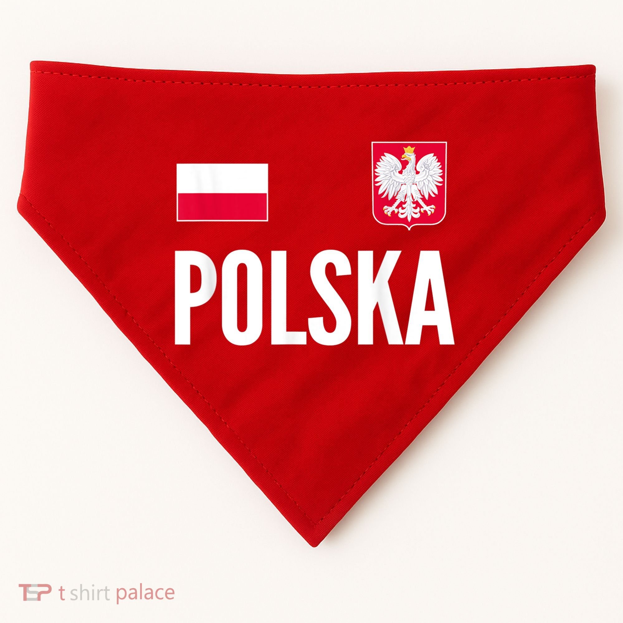 Poland Soccer Jersey Polish Polska  USA-Made Doggie Bandana