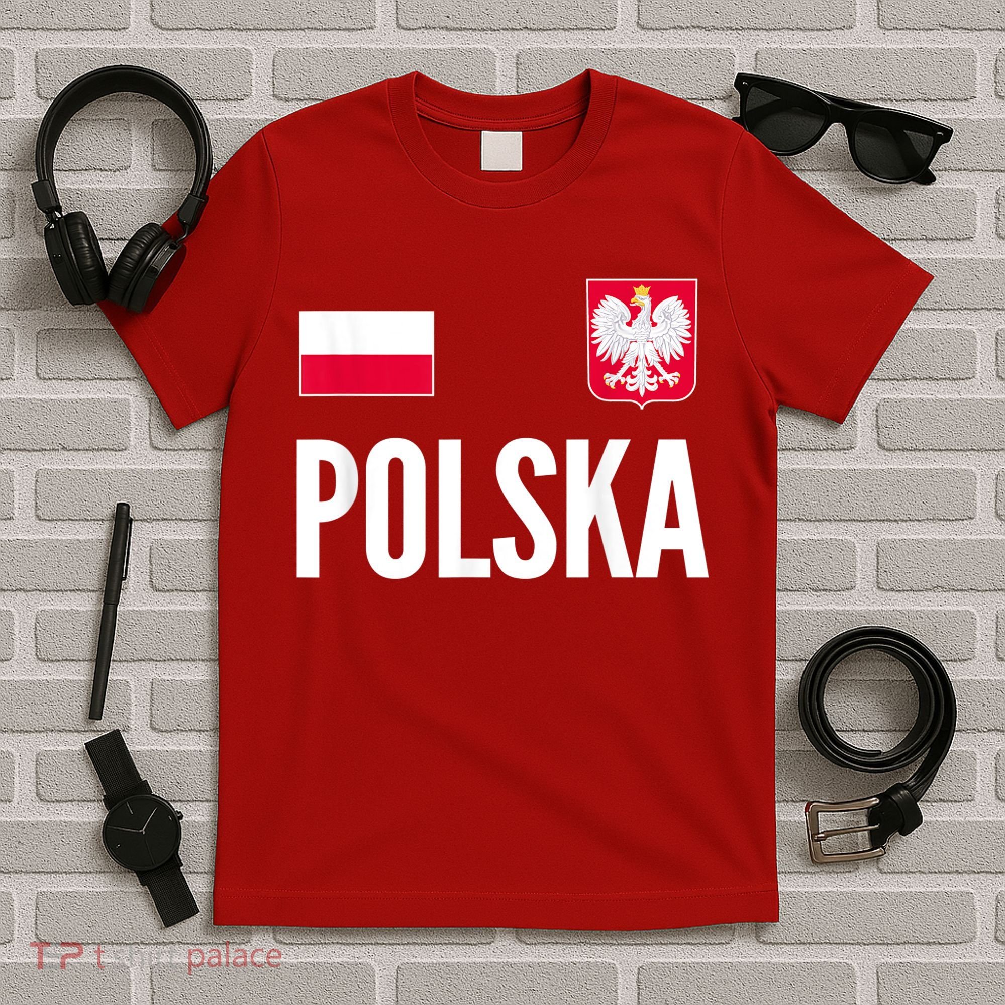 Poland Soccer Jersey Polish Polska  T-Shirt