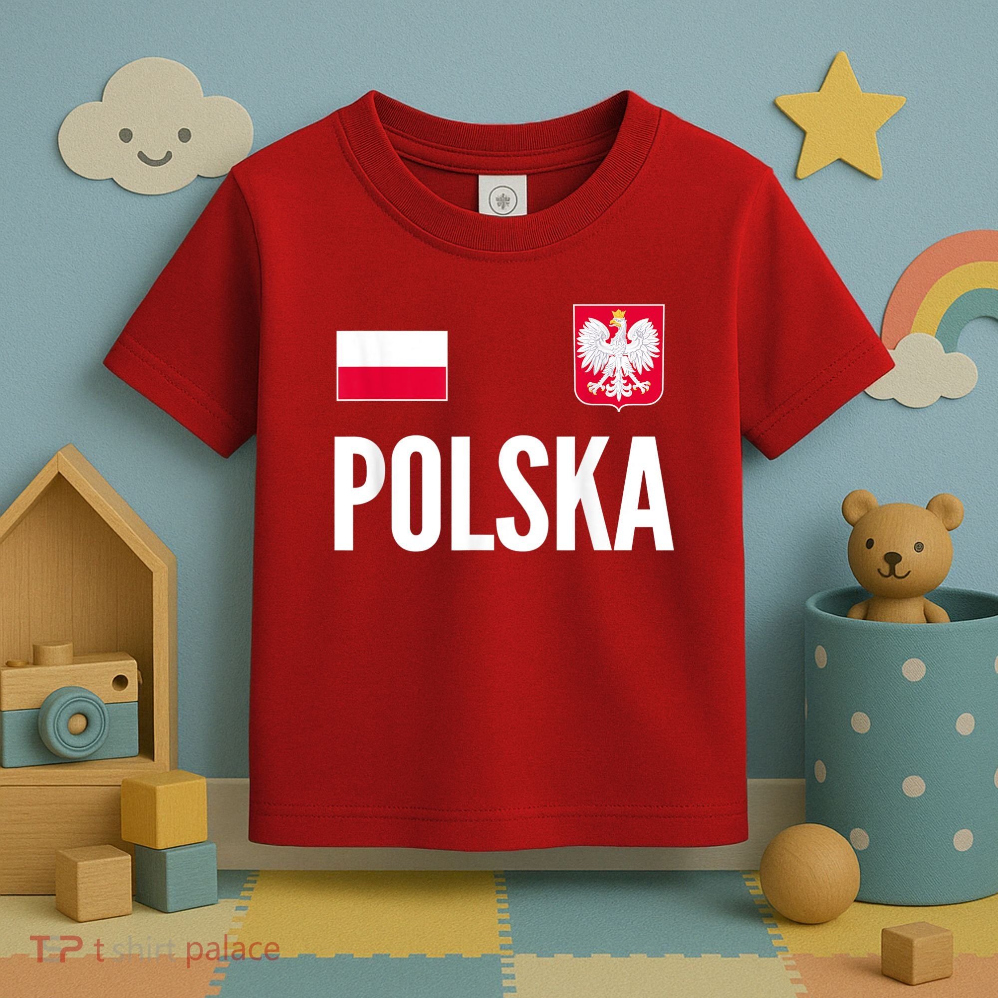 Poland Soccer Jersey Polish Polska  Toddler T-Shirt