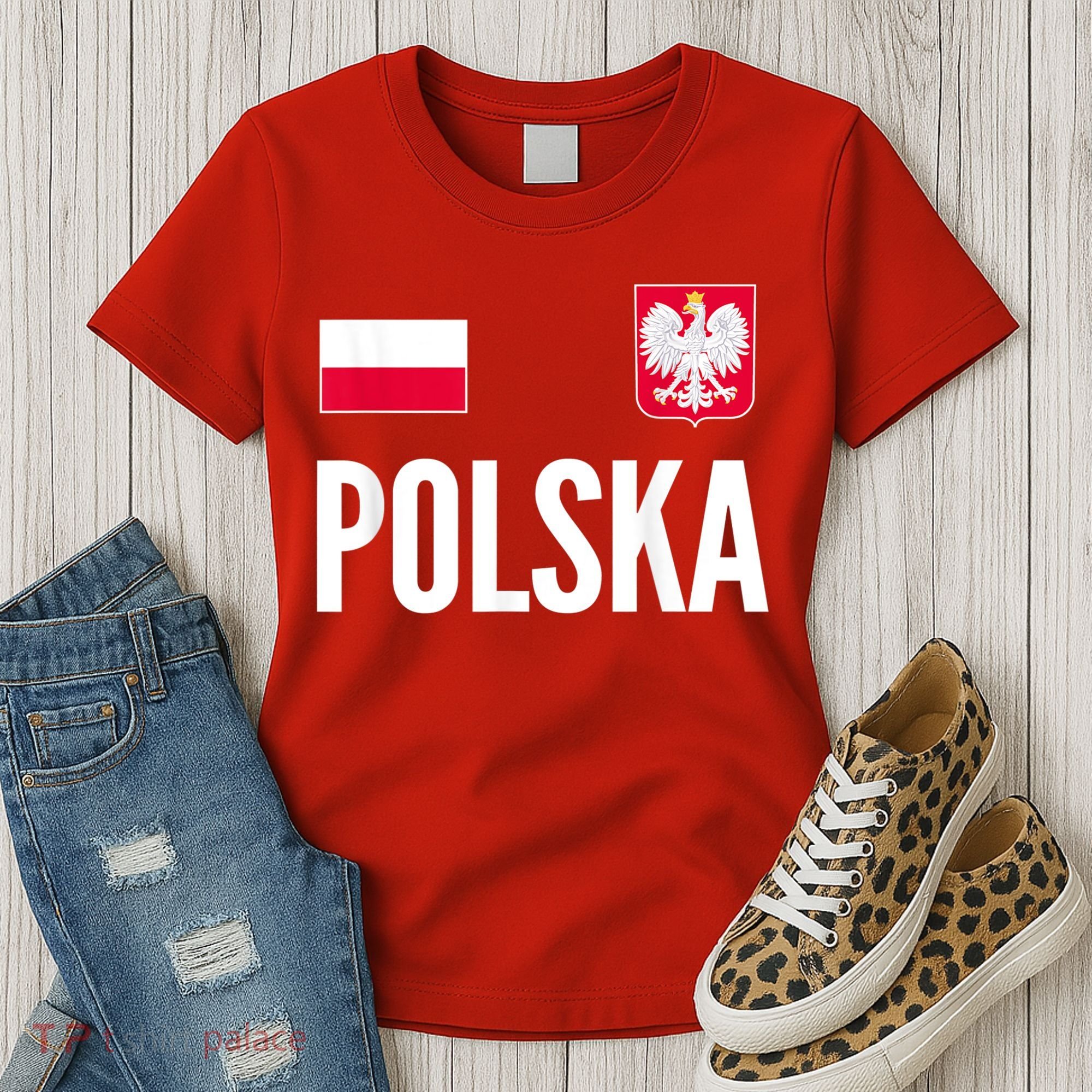 Poland Soccer Jersey Polish Polska  Women's T-Shirt