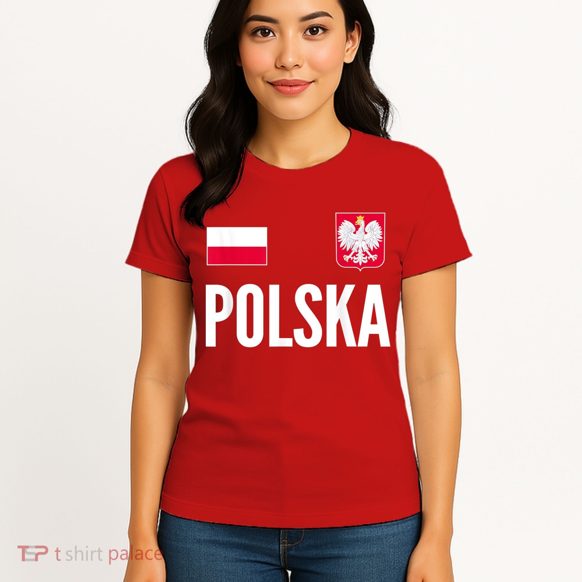 Poland Soccer Jersey Polish Polska  Women's T-Shirt