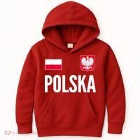 Poland Soccer Jersey Polish Polska  Kids Hoodie thumb 0