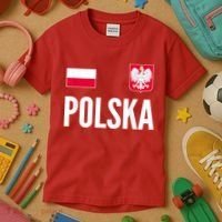 Poland Soccer Jersey Polish Polska  Kids T-Shirt thumb 3