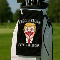 Protest Elect Clown Expect Circus Funny Resist Women Golf Towel thumb 2