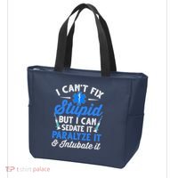 Paramedic EMT Can Sedate And Paralyze Stupid Funny EMS Tote Bag thumb 3