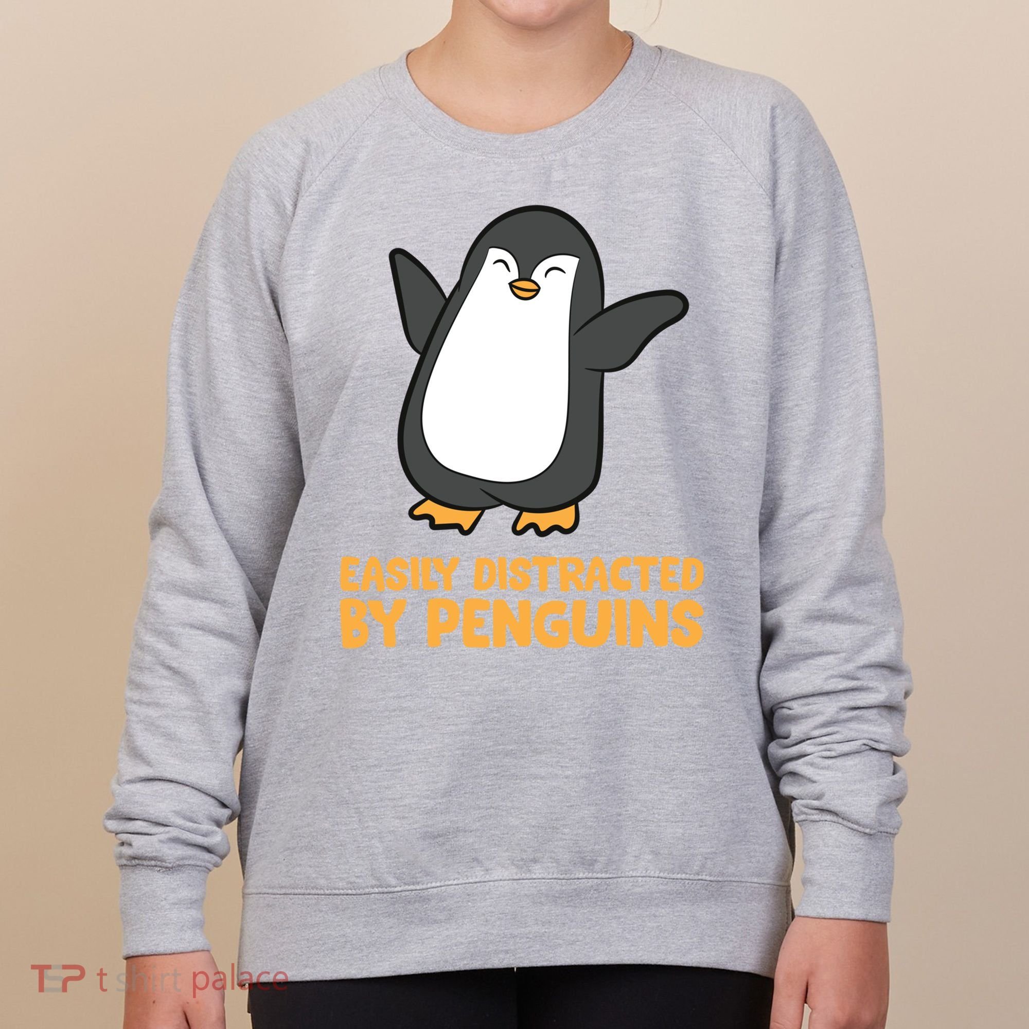 Penguin Easily Distracted By Penguins Gift Women's Sweatshirt