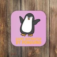 Penguin Easily Distracted By Penguins Gift Coaster thumb 0